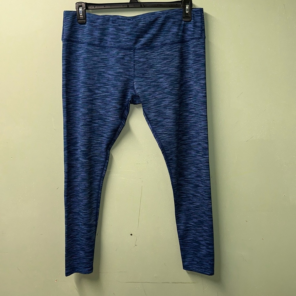Blue athletic leggings